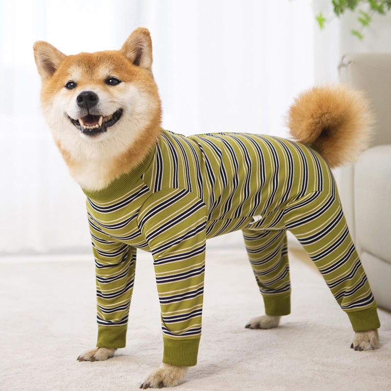 Warm Long Sleeve Pet Outfit Pet Surgical Bodysuit Soft Polyester Coat for Small to Media Breeds Safe Fabric