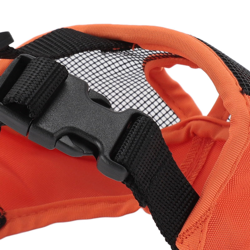 Soft Short Snout Dog Muzzle, Breathable Mesh Design Easy to Wear Strong Flat Face Bulldog Muzzle for Biting Chewing Licking (Orange S) (M #12) M #12