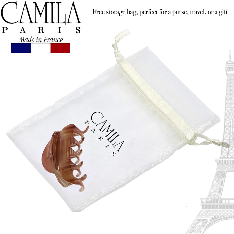 Camila Paris CP3216 French Hair Clip for Women for Thick Hair for Long Curly Wavy Hair, Large, Girls Hair Claw Clips Jaw Styling Hair Accessories for Women, Strong Hold No Slip Grip, Made in France Brown - PawsPlanet Australia