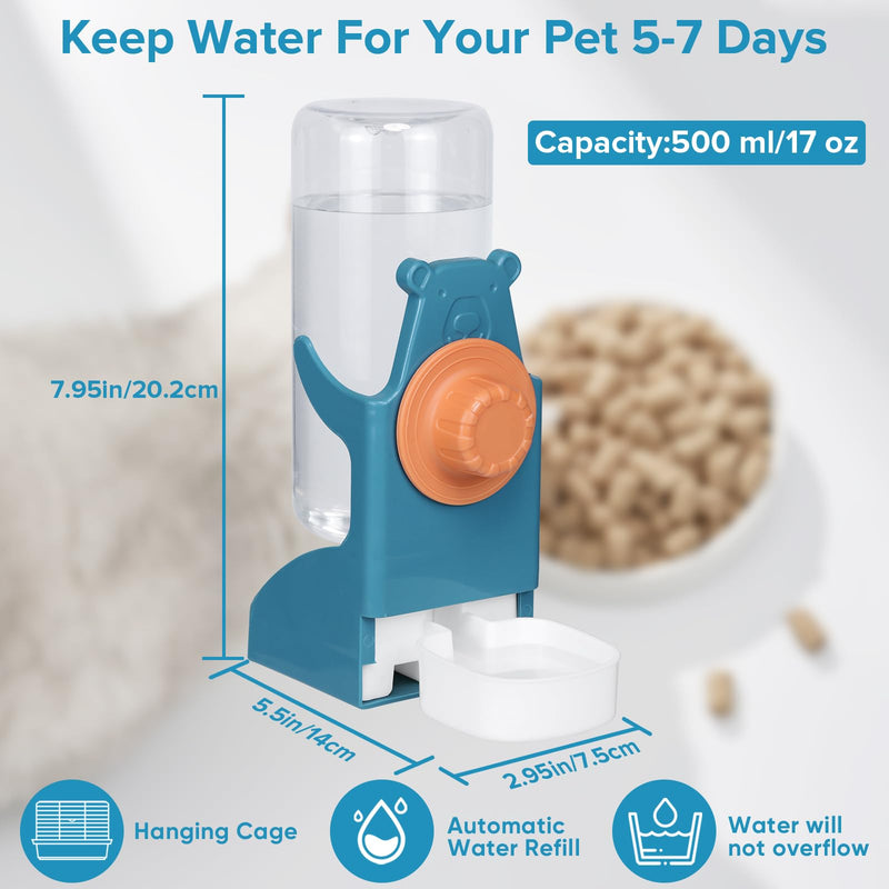 Kenond 17 oz Pet Water Bottle,Guinea Pig No Drip Water Bowl for Cage,Hanging Automatic Gravity Water Dispenser for Small Animals Rabbit Hedgehog Chinchilla Bunny Bird Canary Budgies - PawsPlanet Australia