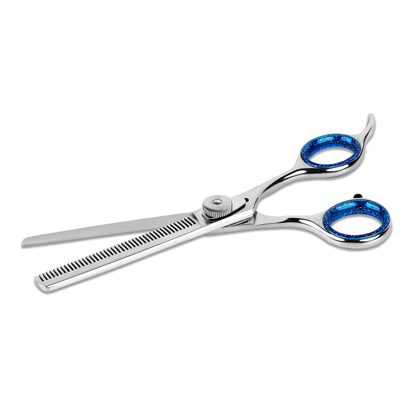 Laazar Pet Grooming Set - 7" Straight Pet Grooming Scissors & 6.5" Pet Thinning Shears with 42 Teeth | Professional Dog Scissors Kit | Use as Cat and Dog Shears 7 Inch - PawsPlanet Australia