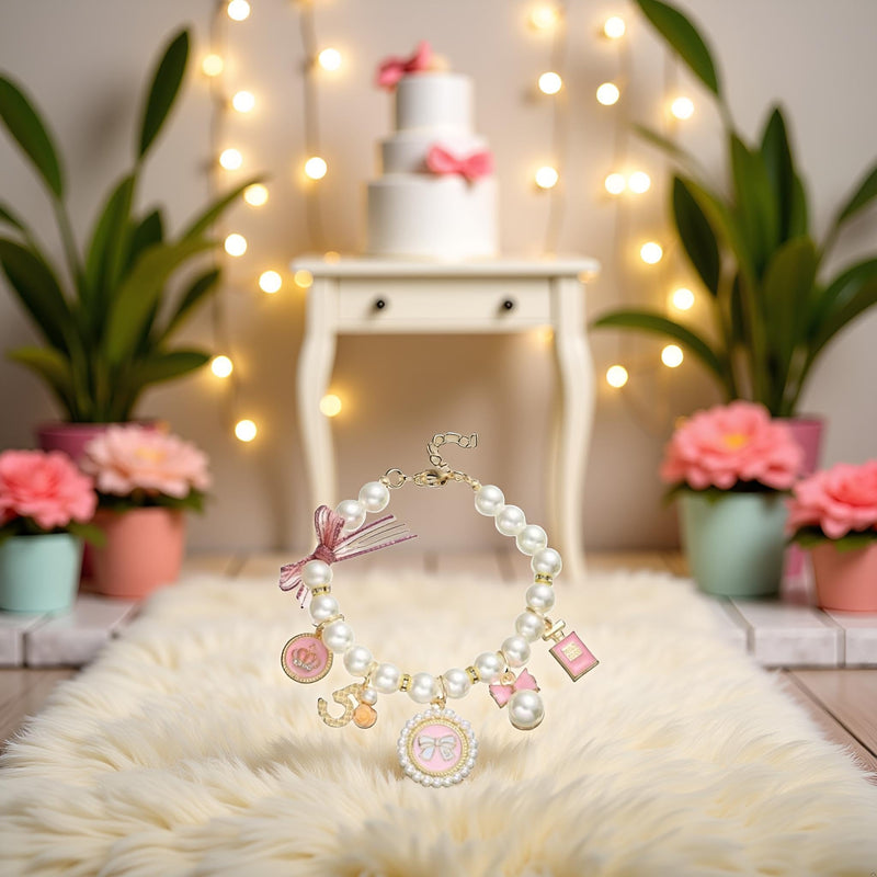 1Pc Pink Medium Dogs Pearl Collars Pet Pearl Dog Princess Bow Necklace Cute Collar Puppy Accessories Cat Jewelry Pearls Neck Strap for Dog Cat (M) Collars, Basic Dog Collars, Harnesses and Leashes - PawsPlanet Australia
