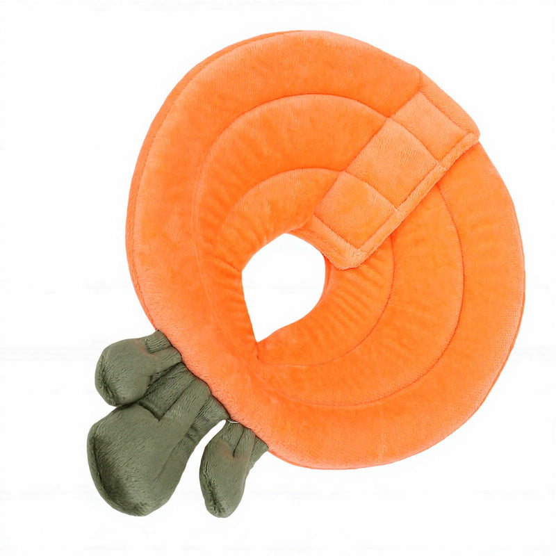 Cone collar for cats, recovery collars and cone-safe, adjustable collar for kitten recovery. For wound healing and safety after surgery. Cone collar for orange and carrot.