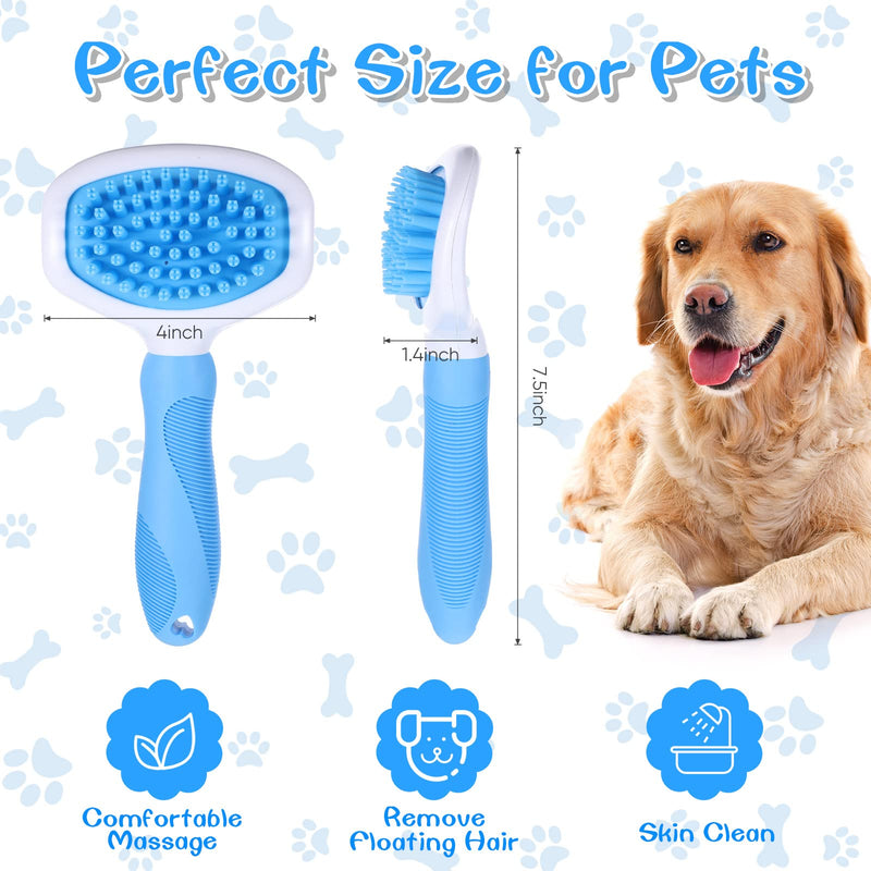 Kacctyen Silicone Dog Bath and Grooming Brush with Handle for Short and Long Hair Pet Deshedding and Massage - PawsPlanet Australia