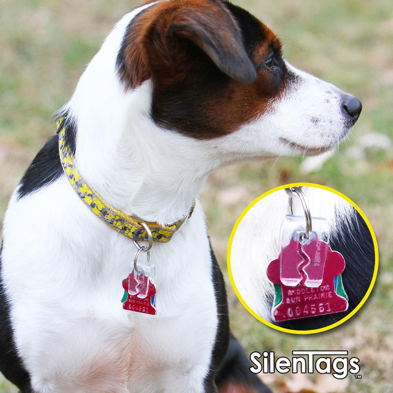 Pet Tag Silencer Clip It On, Jingle's Gone! -Clear Clear - PawsPlanet Australia