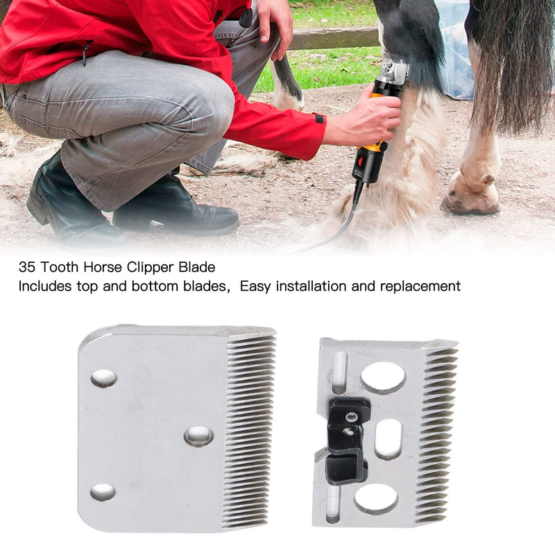 35 Teeth Horse Shears Replacement Blades, Detachable Universal Blades for Professional Horse Grooming Clippers - PawsPlanet Australia