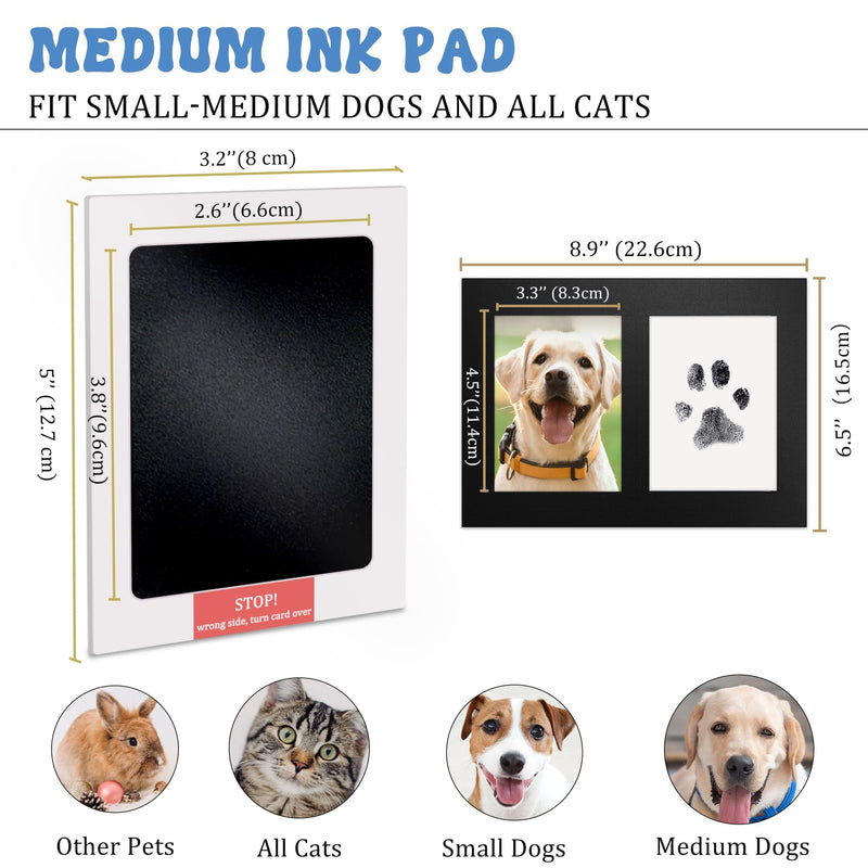 MYPAWLETS Inkless Paw Print Kit,Mess-Free Paw Print Stamp Pad for Dogs Cat,Pet Safe Clean Touch Ink Pad,Dog Nose Print Kit,Pet Paw Print Impression Kit Keepsake,Personalized Pet Lover,Dog Mom Gift-6M Medium (6 Pack) - PawsPlanet Australia