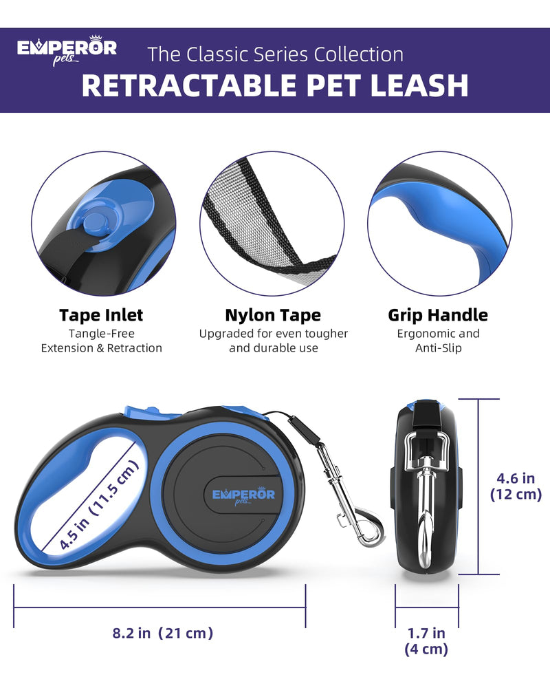 Emperor Pets Retractable Dog Leash Hand or Wrist Strap Accessory - Loosen Grip for Your Hands, Better Control with Greater Comfort -Classic Blue - PawsPlanet Australia