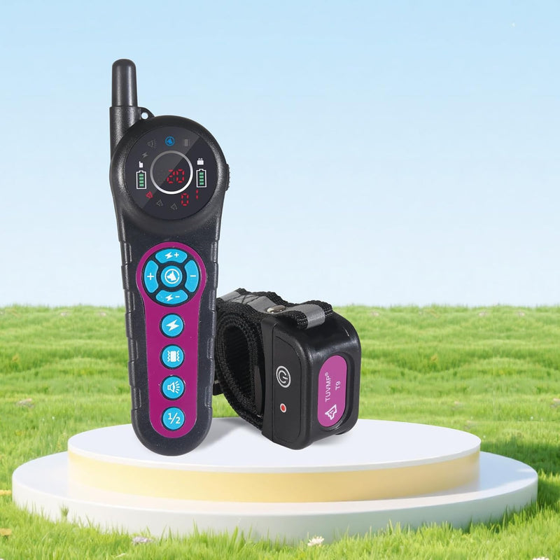 DOTSTAR Dog Wireless Fence Training Collar Electric Pet 2 in 1 System, Portable Dog Perimeter Fence Rechargeable Training Collar, Pet Containment System with 3 Training Modes for Medium Large Dogs For 1 Dog Black