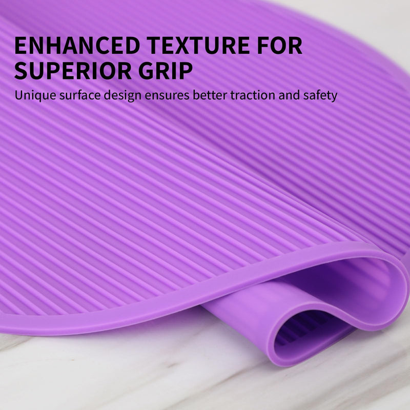 Pet Grooming Table Non-Slip Mat - Padded Mat for at-Home Grooming Dogs and Cats,Bathing Mat for Pets, Diameter: 22.4inch/57cm (Purple, Diameter: 22.4inch/57cm) Purple - PawsPlanet Australia