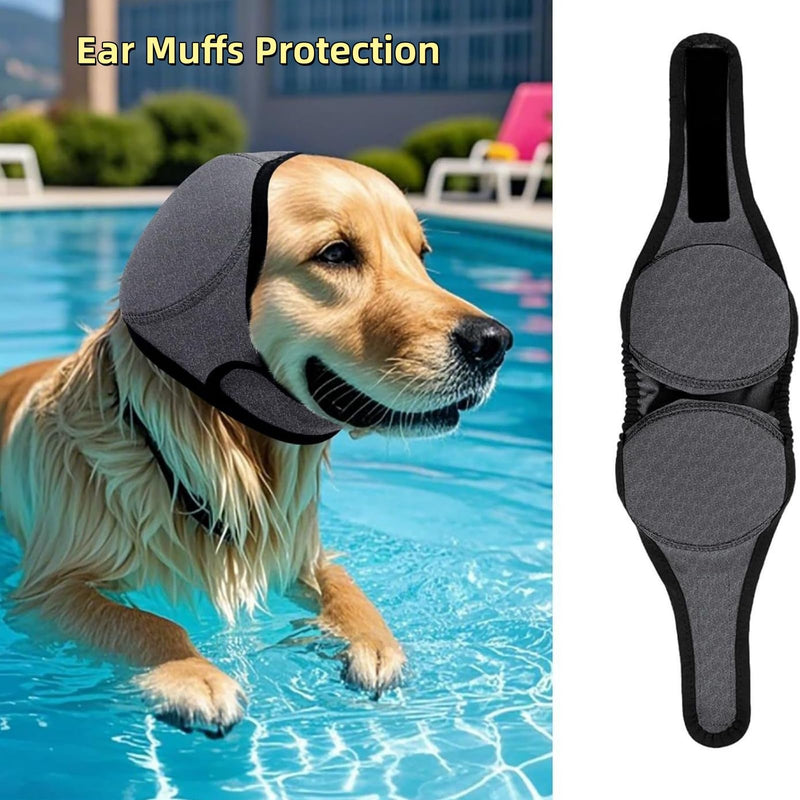 Dog Snood Ear Protectors, Comfort Dog Ear Muffs Noise Protection Calming Hood Cat Neck and Ears Warmer Ear Covers for Pet Anxiety Relief Calming Outdoor Indoor (M) M