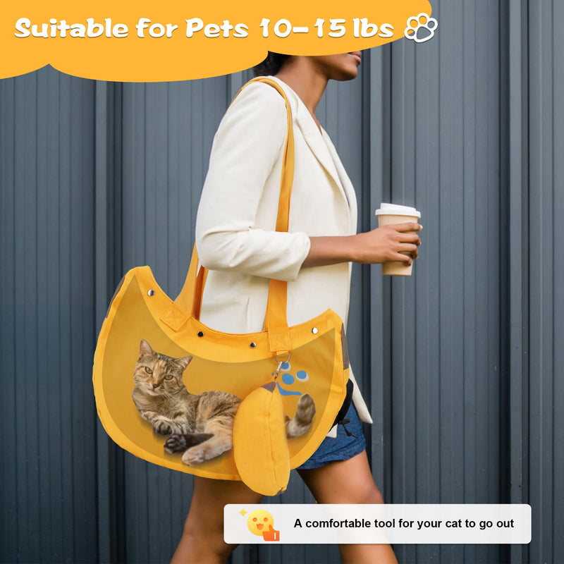 Cat Carrier for Small Pets 10-15lbs, Dog Carrier with Soft Padding Safety Buckles Storage Pouch for Travel Outdoor - PawsPlanet Australia