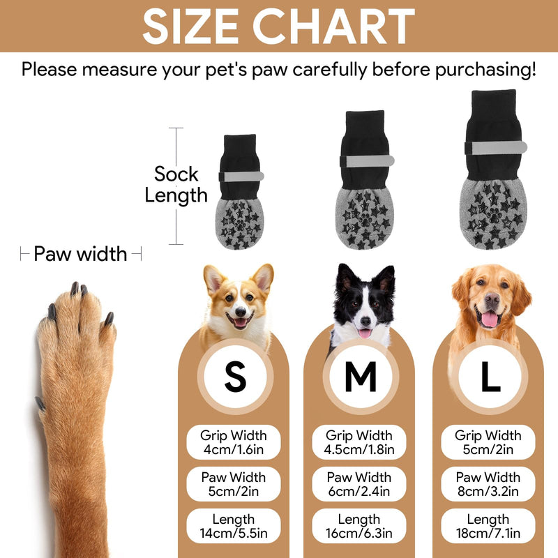 Dog Socks to Prevent Licking Paws, Dog Socks for Hardwood Floors Anti Slip, Grip Socks for Dogs, Non Slip Socks for Dogs,Dog Grippy Socks for Senior Dog Paw Protector,Dog Paw Covers for Large Dogs (L) L - PawsPlanet Australia