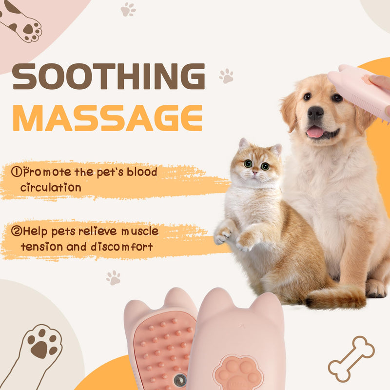 Cat Steam Brush, Steam Brush for Cats, Steamy Cat Brush with Water Tank, Upgraded 3 in 1 Multi-functional Cat Massage Brush for Shedding.(Off White) Off White - PawsPlanet Australia