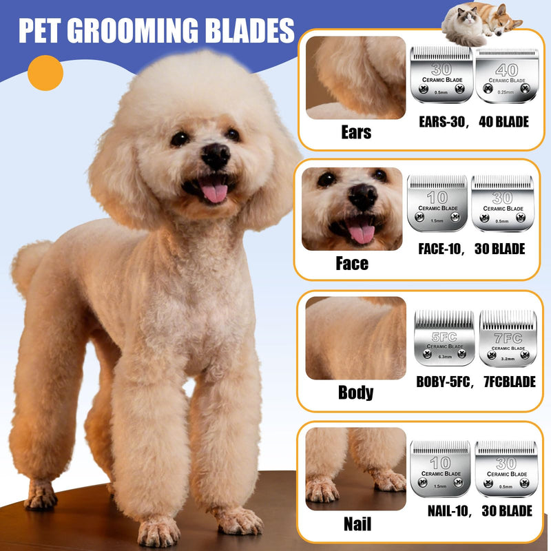 #4FC Clipper Blade Dog Grooming Compatible with Andis Clippers Detachable Carbon Steel Sharp Also Compatible with Wahl/Oster Dog Clippers Gray - PawsPlanet Australia