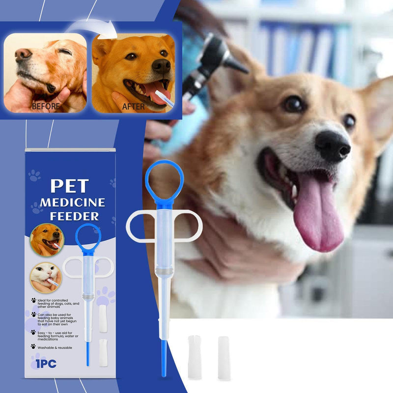 Pill dispenser for cats | Feeding tool to prevent pets from spilling | Tablet dispenser for puppies | Home, accommodation, travel, training, camping, liquid, paste, etc.