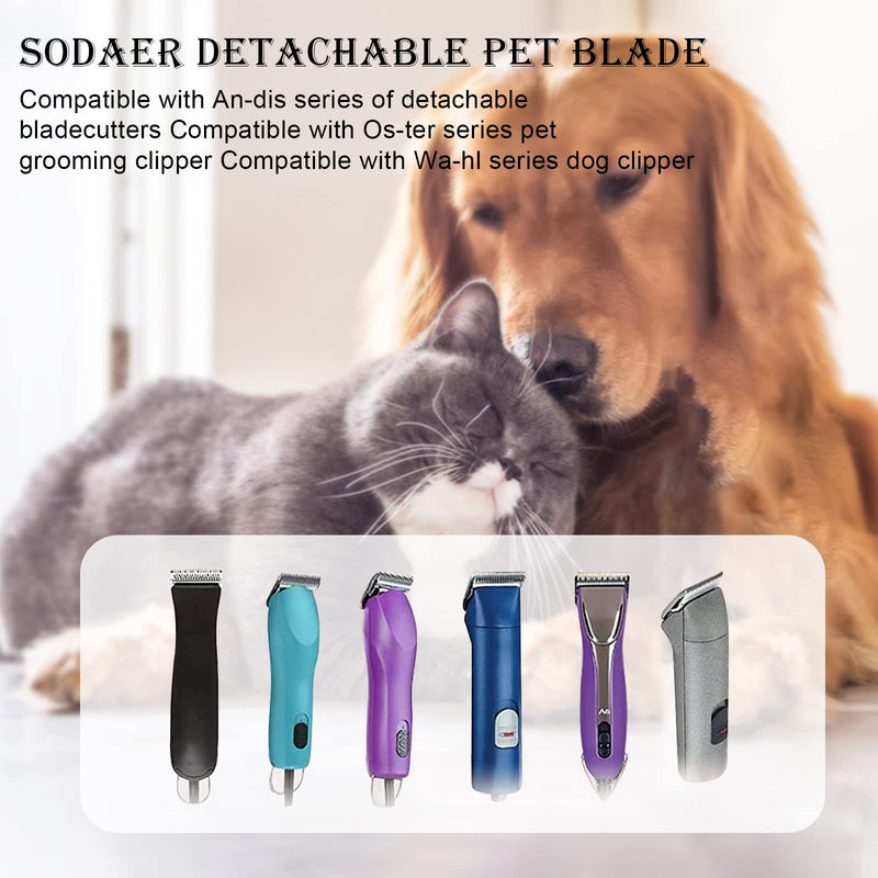 3 Packs #30 Clipper Blade Dog Grooming Compatible with Andis Clippers Detachable Ceramic Sharp Also Compatible with Wahl/Oster Dog Clippers1/50 0.5mm Cut Length (Gold) - PawsPlanet Australia
