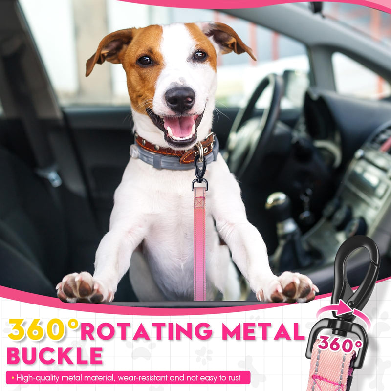 2 Piece Dog Car Seat Belt Harness Retractable Restraint for Car Headrest Adjustable Heavy Duty & Elastic & Durable Dog Car Seat Belt (Red) Red - PawsPlanet Australia