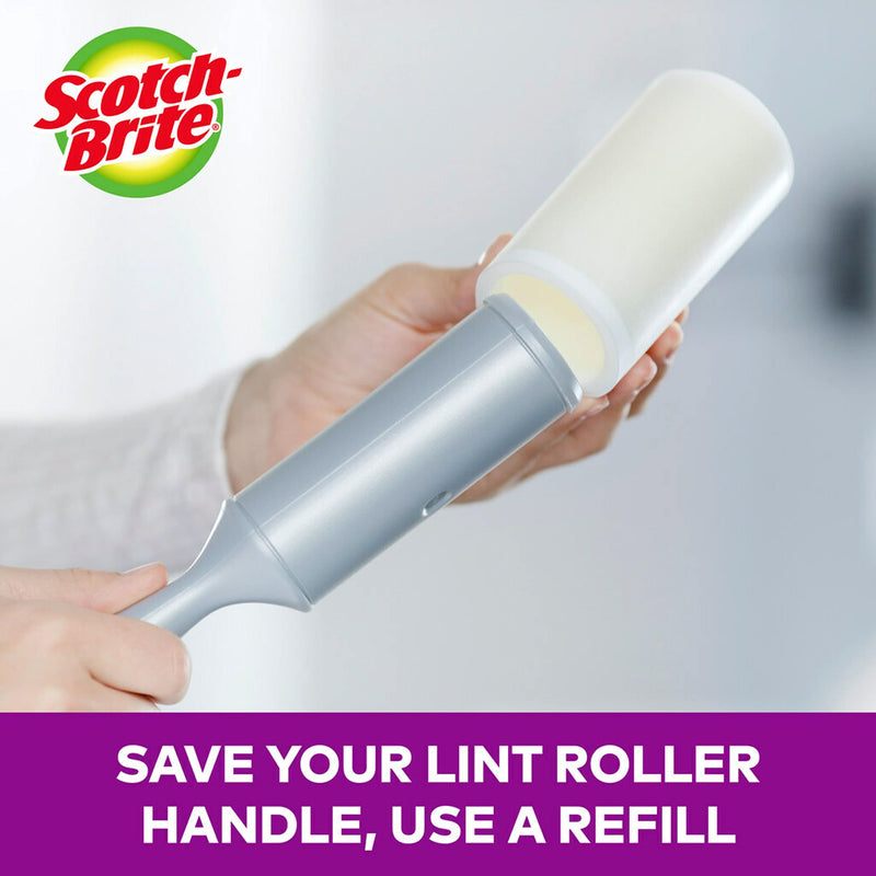 Scotch-Brite Pet Hair Pickup Lint Roller, 4 Lint Rollers, 48 Sheets/Roller, 192 Sheets Total, Lint Roller for Pet Hair Extra Sticky, Lint Remover, Lint Roller for Clothes, Pet Hair Removal 4 Rollers, 192 Sheets - PawsPlanet Australia