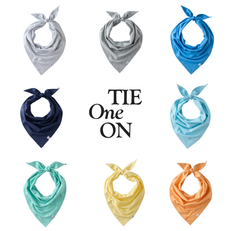 Multipack 100% Organic Cotton Pet Bandanas for Small, Medium and Large Dogs, Rainbow Blues, X-Small/Small - PawsPlanet Australia