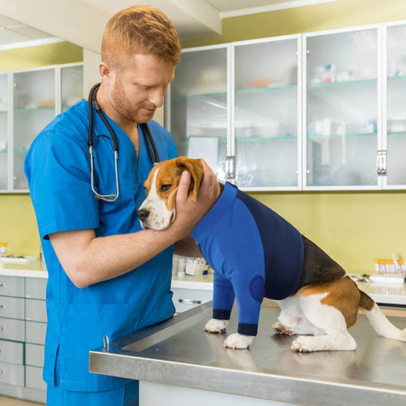 Lelepet Dog Recovery Suit for Front Legs,Dog Leg Sleeve to Stop Licking,Dog Elbow Protector for Leg Injuries,Dog Recovery Sleeve for Wounds,Dog Sleeve to Prevent Licking,Dog Cone Collar Alternative 2XL Blue - PawsPlanet Australia