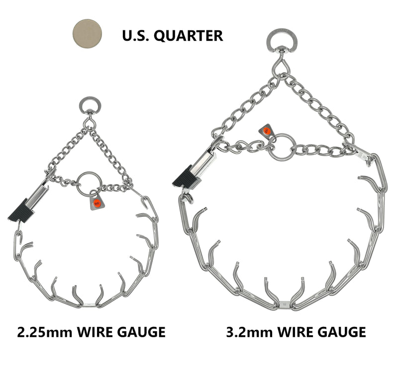 Herm Sprenger Stainless Steel Dog Collar with Quick Release ClicLock Buckle for Small Medium Large Dogs Training Collar for Dogs Made in Germany (23in x 3.2mm) 23in x 3.2mm (neck size up to 19in) - PawsPlanet Australia