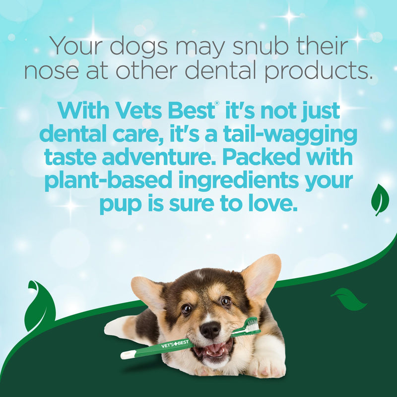 Vet's Best Vet’s Best Dog Toothbrush | Easy Teeth Cleaning for Dog Dental Care, Perfect for Dogs and Cats | Comes With 10 Soft Finger Brushes Per Pack - PawsPlanet Australia