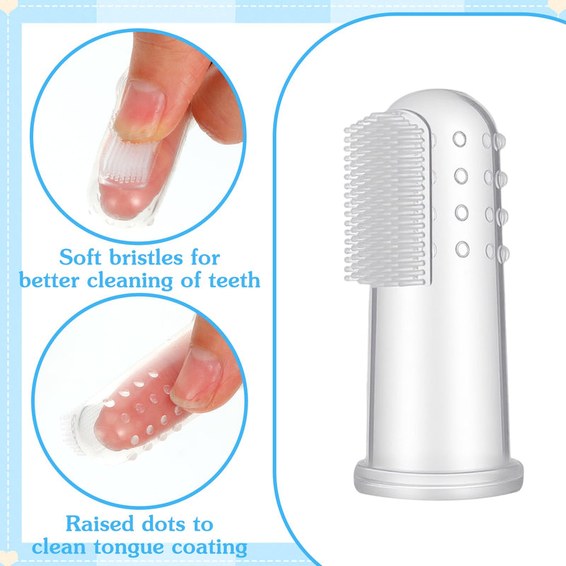 80 Pack Silicone Finger Toothbrush for Dogs and Cats Pet Tooth Brushing Kit with Soft Bristles for Teeth Cleaning and Gum Massage