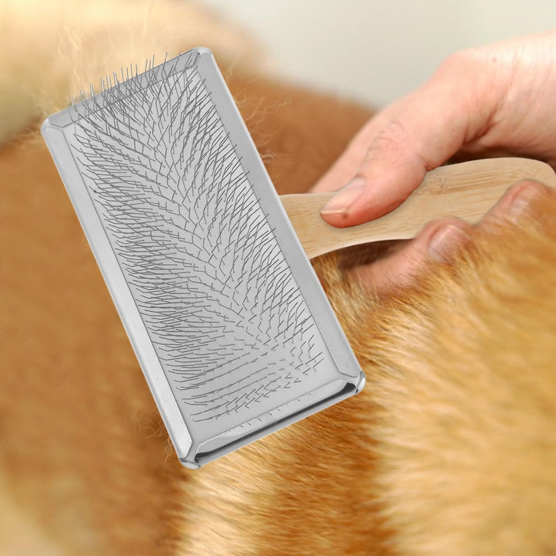 Versatile Wool Comb with Ergonomic Bamboo Handle, Quick Felting and Carding for Wool, Pet Care, Suitable for Craft Projects and Animal Fur Care