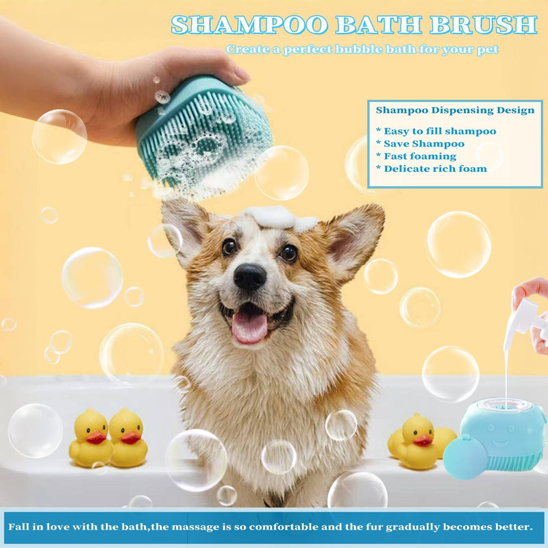 9-in-1 Pet Grooming Kit:Deshedding Brushs,Massage Gloves Brush,Silicone Finger Toothbrushes,Shampoo Bath Brushs,Slicker Brush – Complete Grooming Set for Dogs, Cats, and Small Animals - PawsPlanet Australia