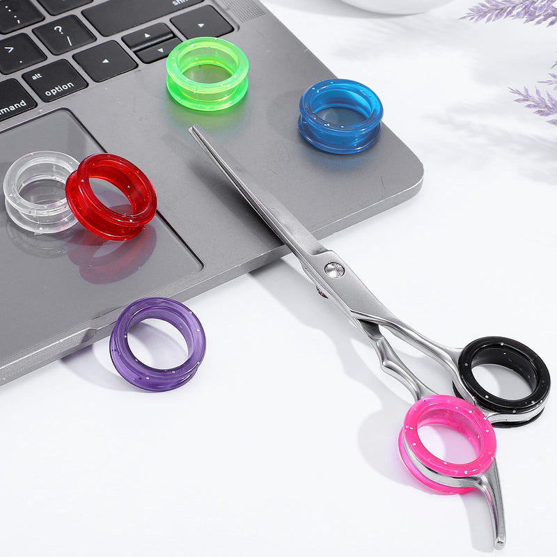 30 Pcs Silicone Scissors Finger Rings Soft Thumb Inserts Protection Pet Grooming Shear Finger Ring Barber Grips for Dog Hair Cutting Barber Accessories - PawsPlanet Australia