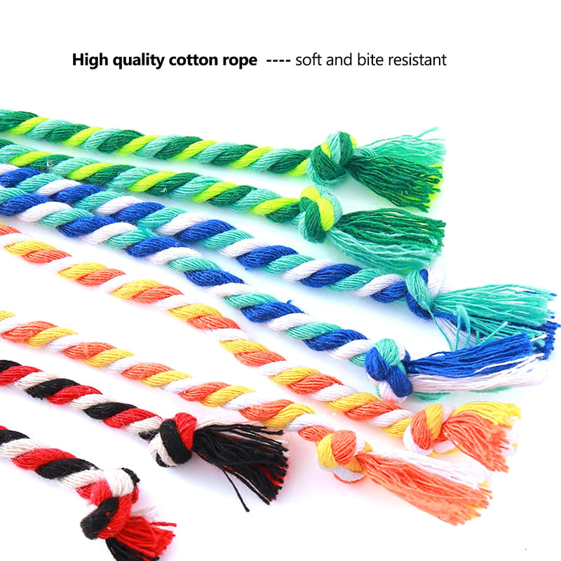 Cat Wands, 4 PCS Colorful Rope Cat Toys Interactive Cat Teaser Wands with Bell for All Breed Sizes - PawsPlanet Australia