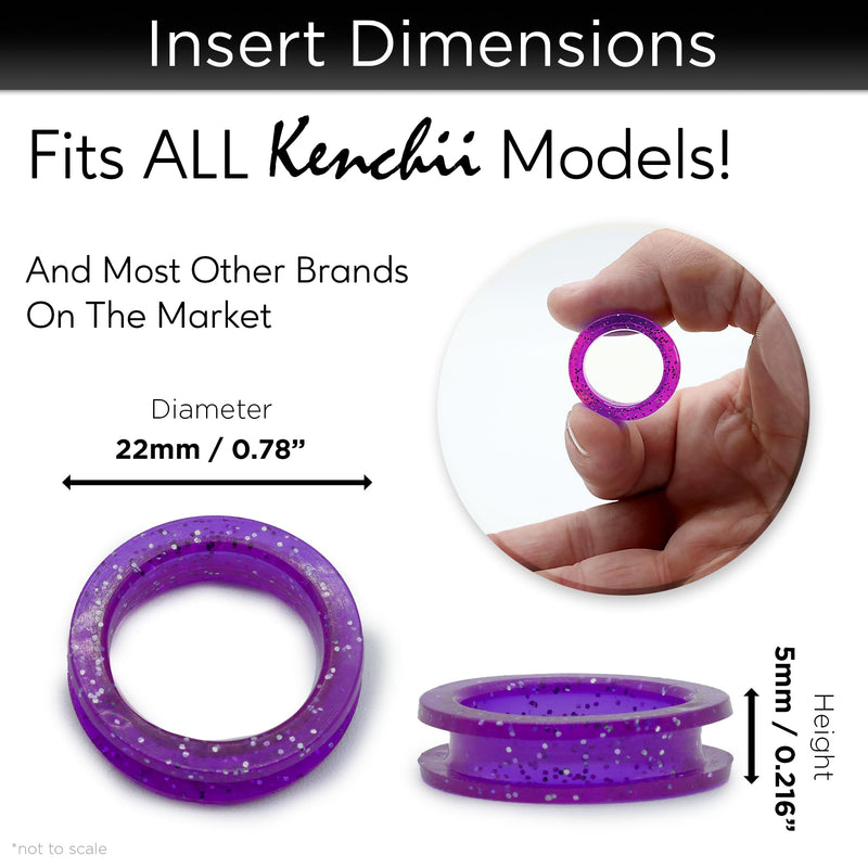 Kenchii Extra Soft Premium Shear Finger Ring Inserts - Thick, Quality Comfort. Elevate Your Grooming Experience with Precision and Style in Multiple Colors Black - PawsPlanet Australia