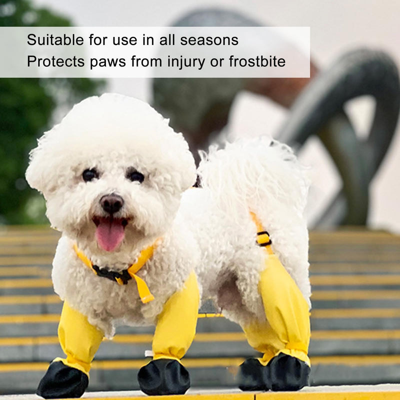 Suspender Boots for Dogs, Dog Paws Boot Leggings Water Proof Dog Boots Anti Slip Dog Shoes, Dog Paws Protector Dirty Proof Dog Booties for Winter Day Outdoor Walking (S) S - PawsPlanet Australia
