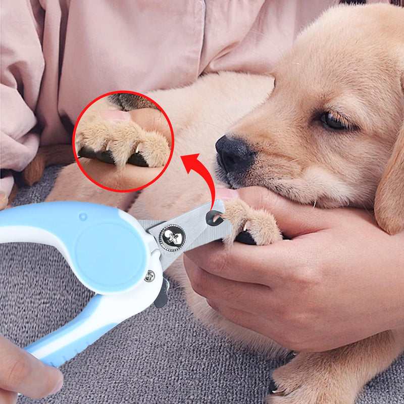 Pet Nail Clippers, Dog Nail Trimmers with Safety Guard to Avoid Excessive Cutting Nails, Dog Grooming Clippers has a Variety of Colors Suitable for Dogs, Cats and Other Pets（Blue） Blue - PawsPlanet Australia