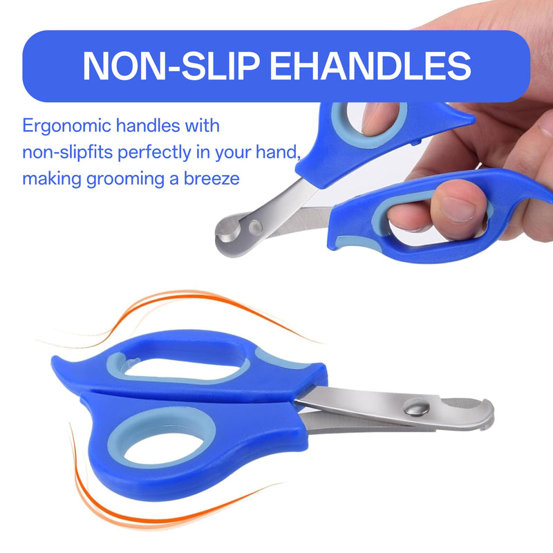 Bearded Dragon Nail Clippers with Precise Angled Edges, Stainless Steel Bearded Dragon Toe Nail Clippers Cat Claw Clippers with Nail File Paw Trimmer, Bearded Dragon Accessories Pet Grooming Tools - PawsPlanet Australia