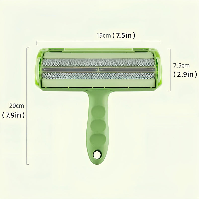 BoBow Roller Pet Hair Remover, Reusable Lint Roller Cat & Dog Hair Remover for Furniture, Couch, Carpet, Clothing and Bedding - Portable Multi-Surface Fur Removal Tool Green - PawsPlanet Australia