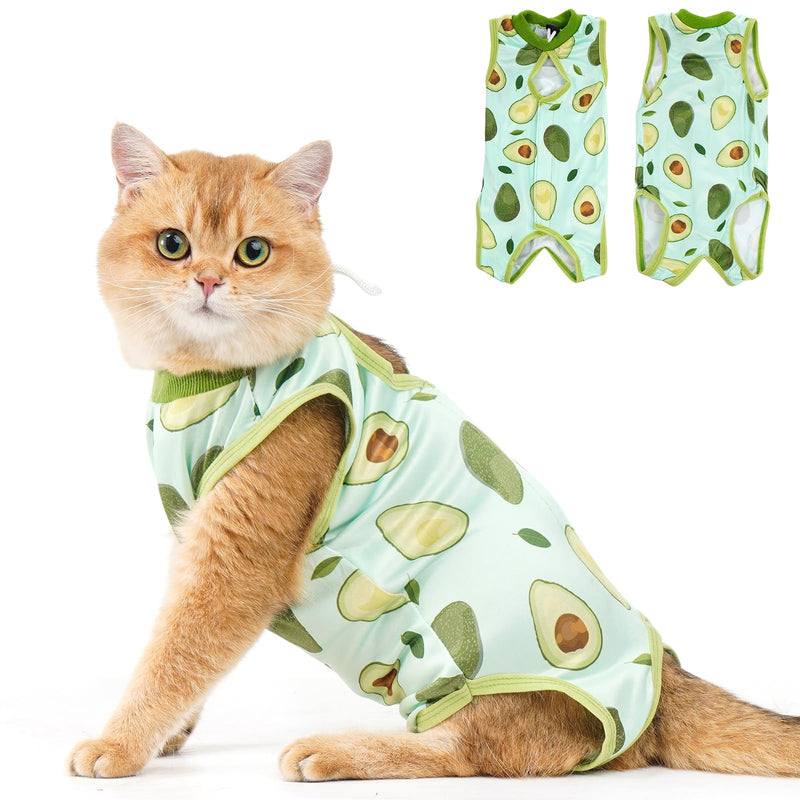 Avont Cat Recovery Suit After Surgery Bundle with 3-in-1 Cat House, Foldable Enclosed Cat House