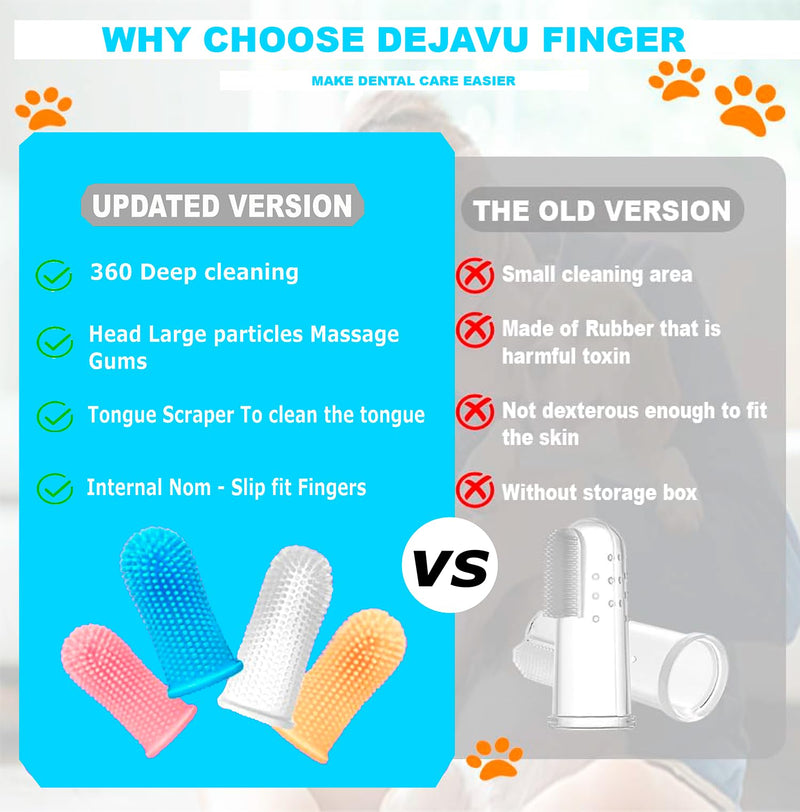 Dog Tooth Brush, Dog Tooth Brushing Kit, Cat Toothbrush, Pet Brushing Kit,Dog Teeth Cleaner Keep Your Pet's Smile Bright with Our Premium Dental Care Tool Dog Finger Tootthbrush Silicon - PawsPlanet Australia