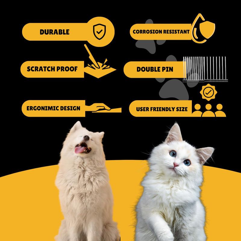 Professional Stripping Knife Kit (7 Pieces Set) for Dogs & Pets – Right-Handed, Wooden Handle Grip with Stainless Steel Blade – Grooming Tool for Removing Loose Fur & Enhancing Coat Health - PawsPlanet Australia