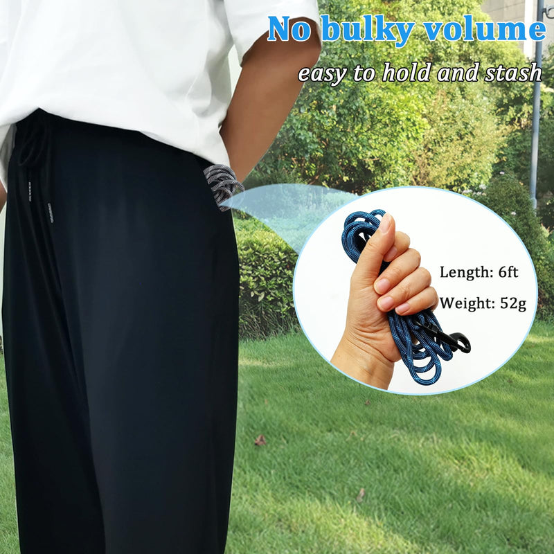 WYuZe 1/5" X-Small Dog Leash for Puppies Under 15lb, 6/10/15 FT Lightweight Reflective Cat Leash Thin Rope for Tiny Dogs Walking Training (6FT x1/5", Blue) 1/5" x 6 FT - PawsPlanet Australia