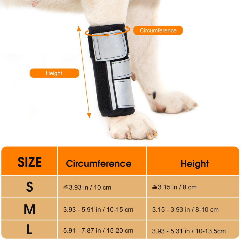 Avont Dog Front Leg Brace, Wrist Compression Wrap Sleeve, Protects Wounds Prevents Licking Help Recover from Injuries Sprains and Arthritis -1 PCS(S) 1 Piece S - PawsPlanet Australia