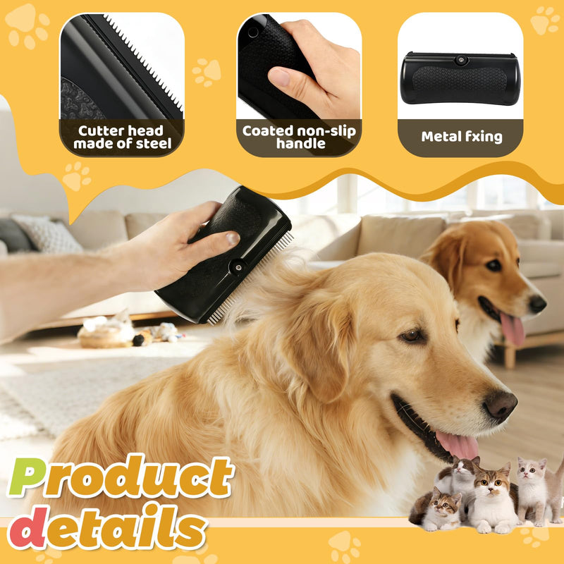 SoundZero Pet Hair Remover Dog Black, Pet Tails Deshedding Brush, Dog Brush, Pet Hair Removal Brushes, Pet Hair Removal Brush, Grooming Tool, Dog Brush Short Hair (Black)
