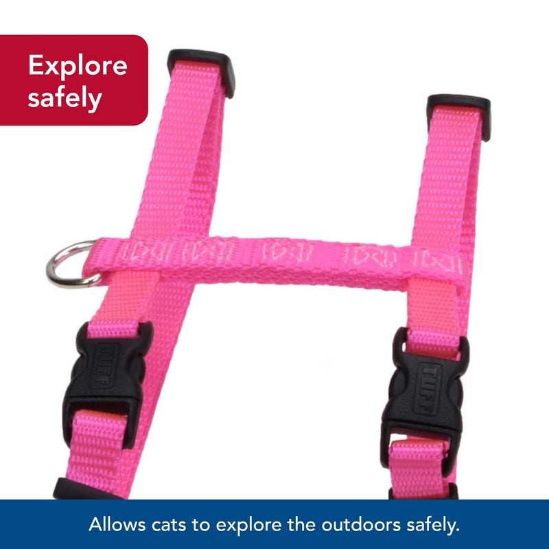 Coastal Pet Figure "H" Adjustable Cat Harness - Outdoor Cat Supply - Comfortable for Cats - Secure Snap-Lock Buckles - Blue, 3/8" x 10"-18"