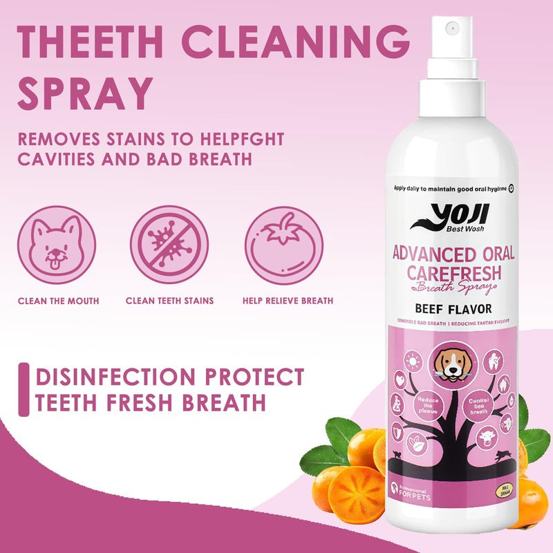 200 ml spray for teeth cleaning for dogs and cats, dental care spray for dogs and cats, dental spray against pet dental care, against bad breath, for fresh breath
