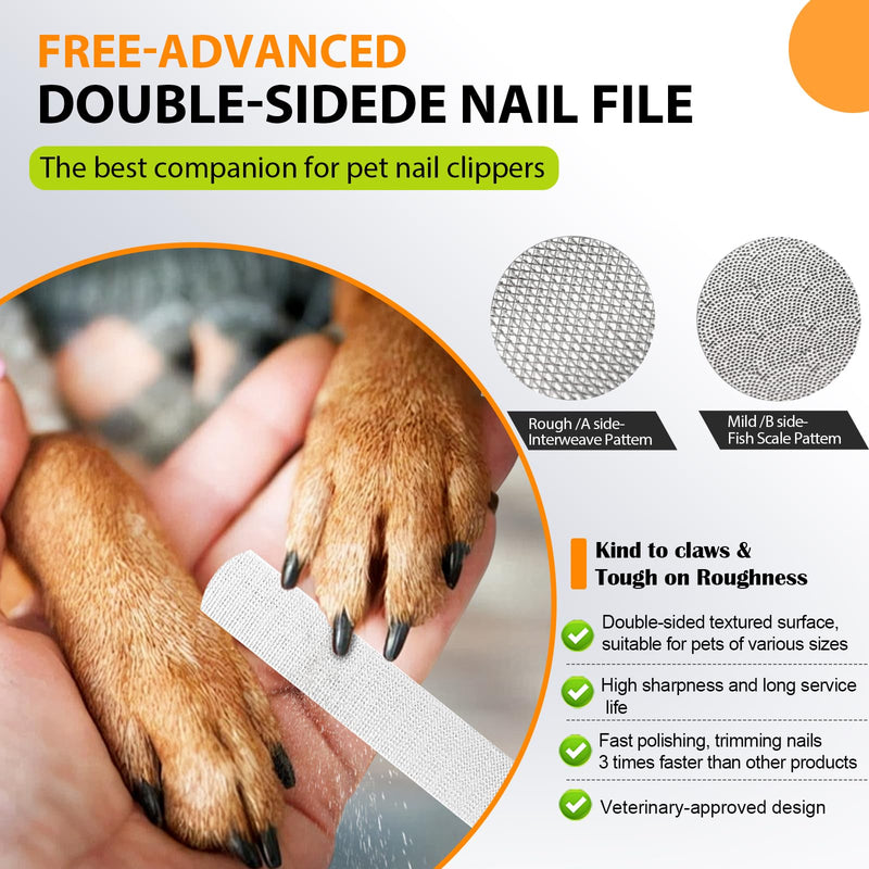 Dog & Cat Nail Clippers, 4Cr13 Stainless Steel Razor Sharp Blade - Professional Pet Grooming Tool with Nail File, Small Hand Friendly & Non-Slip Grip (Green) Green