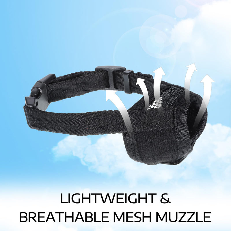 Dog Muzzle Mesh Muzzle Soft Mesh Muzzles Soft Covered Mouth Guard with Adjustable Strap for Small Medium Large Dog Breathable Dogs Mouth Guard for Prevent Biting Chewing Grooming Allow Pant Drink - PawsPlanet Australia