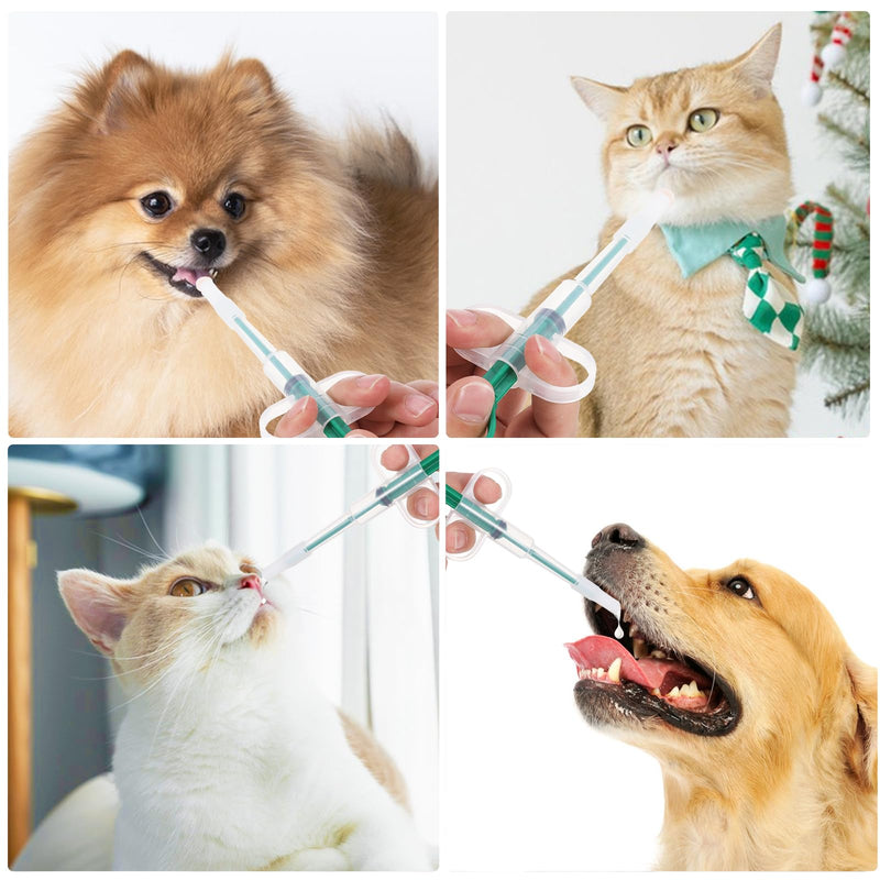 3pcs Pet Pill Shooter,Pill Popper for Cats,Dog pill shooter,Pet Feeding Dispenser Tool for Small Animal,Pet Feeding Push Pull（Red Blue Green） - PawsPlanet Australia