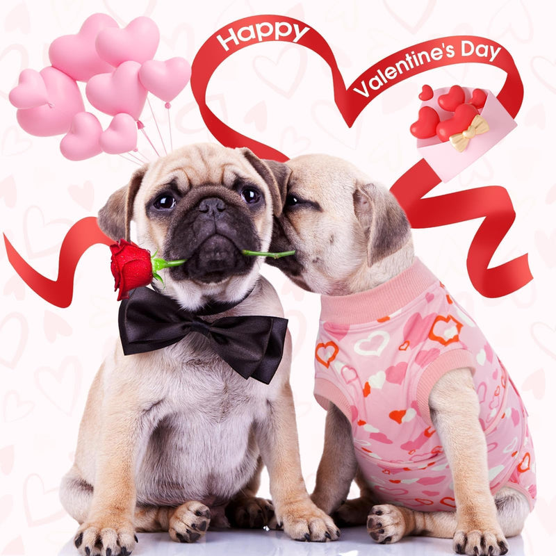 Kuoser Recovery Suit for Dogs After Surgery, Valentine's Day Dog Surgical Recovery Suit for Female Male Dogs, Dog Onesies for Large Dogs, Pet Surgical Suit for Spay Neuter Dog Cone Alternative X-Large (Back:20.1-24.8'', Weight:42-75 LB) Pink - PawsPlanet Australia