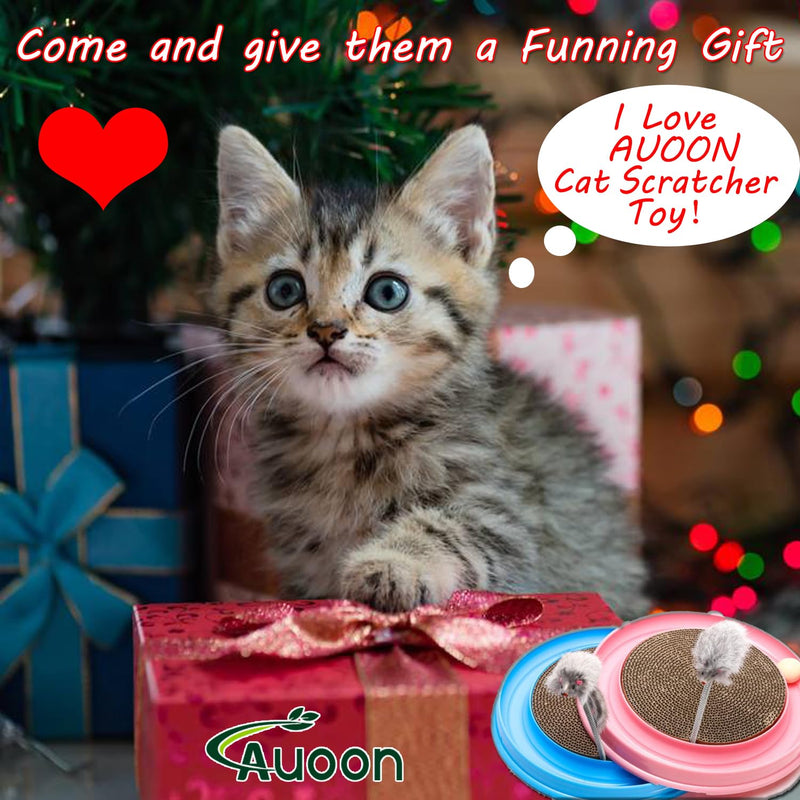 AUOON Cat Scratcher Toy, Cat Toy, Scratch pad,Scratching Toy,Post Pad Interactive Training Exercise Mouse Play Toy with Ball (Milk Shake) Milk Shake - PawsPlanet Australia